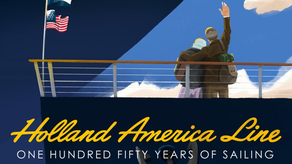 holland america line 150th anniversary poster