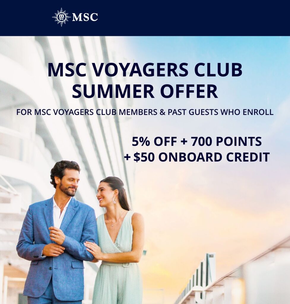 msc cruises summer 2022 promo